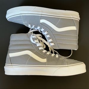 Vans “Off The Wall” Grey High Top Skateboard Shoe